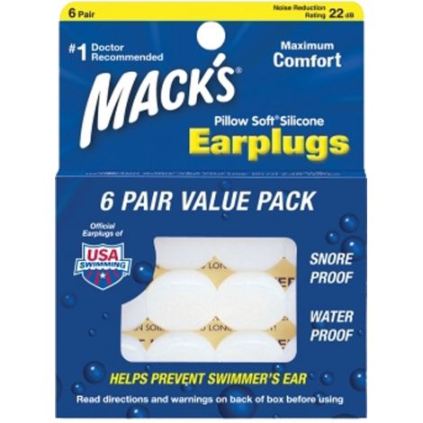 BOUCHONS D'OREILLES MACK'S PILLOW SOFT SILICONE EAR PLUGS